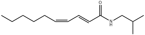 2,4-Decadienamide, N-(2-methylpropyl)-, (2E,4Z)- Struktur