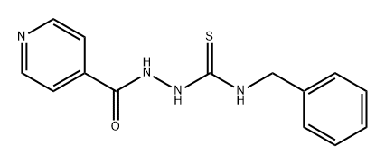 4-Pyridinecarboxylic acid, 2-[[(phenylmethyl)amino]thioxomethyl]hydrazide Struktur