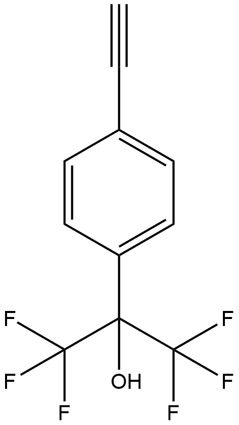 Benzenemethanol, 4-ethynyl-α,α-bis(trifluoromethyl)- Struktur