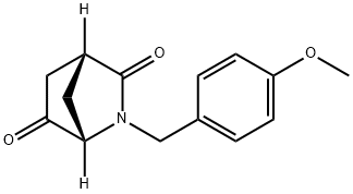 2-Azabicyclo[2.2.1]heptane-3,6-dione, 2-[(4-methoxyphenyl)methyl]-, (1S,4R)- Struktur