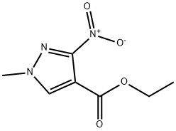 1H-Pyrazole-4-carboxylic acid, 1-methyl-3-nitro-, ethyl ester Struktur