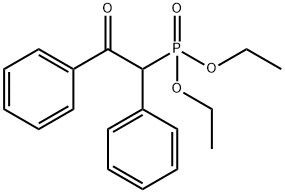 Phosphonic acid, P-(2-oxo-1,2-diphenylethyl)-, diethyl ester Struktur