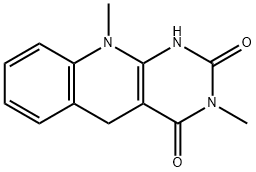 Pyrimido[4,5-b]quinoline-2,4(1H,3H)-dione, 5,10-dihydro-3,10-dimethyl- Struktur