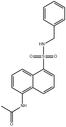 Acetamide, N-[5-[[(phenylmethyl)amino]sulfonyl]-1-naphthalenyl]- Struktur