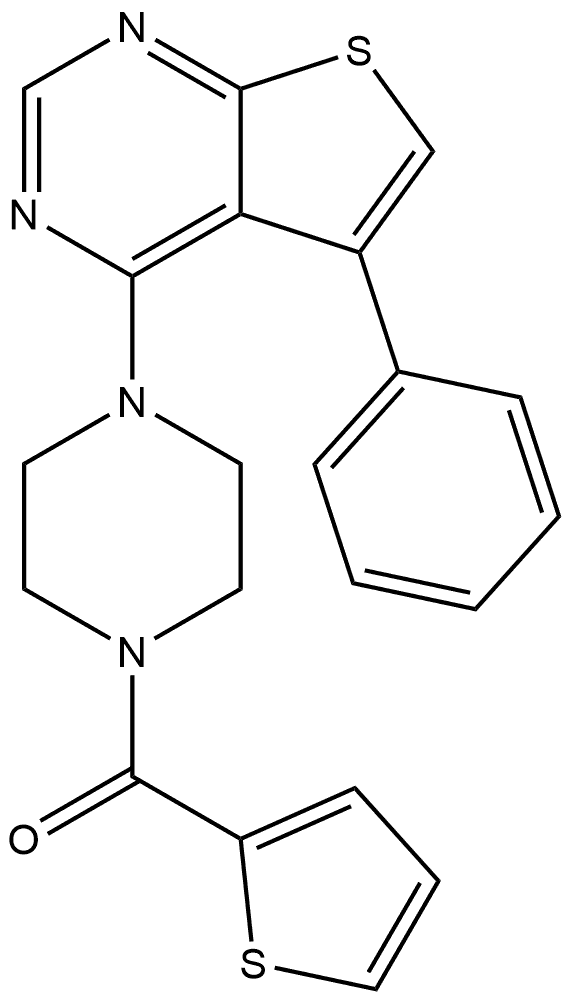 [4-(5-Phenylthieno[2,3-d]pyrimidin-4-yl)-1-piperazinyl]-2-thienylmethanone Struktur