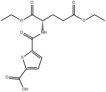 L-Glutamic acid, N-[(5-carboxy-2-thienyl)carbonyl]-, 1,5-diethyl ester Struktur