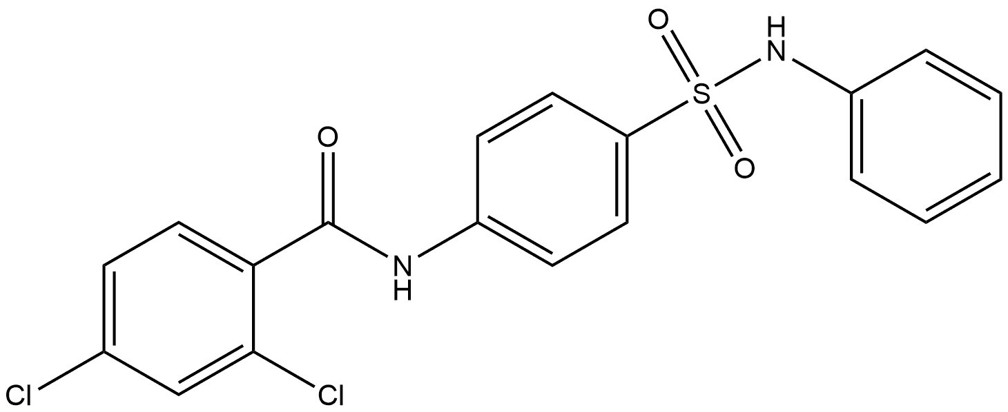 2,4-Dichloro-N-[4-[(phenylamino)sulfonyl]phenyl]benzamide Struktur