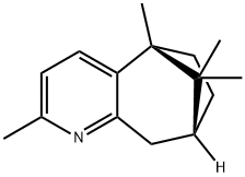 (5R)-6,7,8,9-Tetrahydro-2,5,10,10-tetramethyl-5β,8β-methano-5H-cyclohepta[b]pyridine Struktur