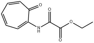 Acetic acid, 2-oxo-2-[(7-oxo-1,3,5-cycloheptatrien-1-yl)amino]-, ethyl ester Struktur