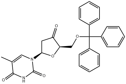 2,4(1H,3H)-Pyrimidinedione, 5-methyl-1-[(2R,5R)-tetrahydro-4-oxo-5-[(triphenylmethoxy)methyl]-2-furanyl]-