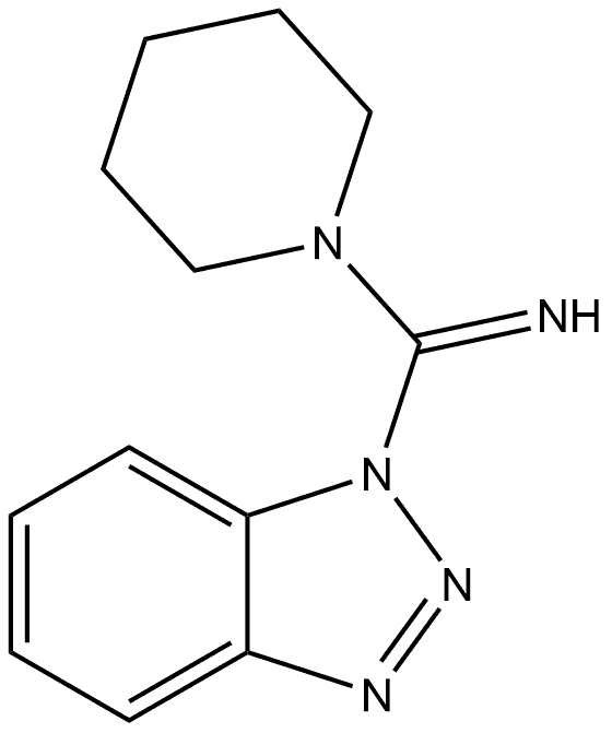 1H-Benzotriazole-1-methanimine, α-1-piperidinyl- Struktur