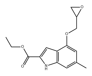 1H-Indole-2-carboxylic acid, 6-methyl-4-(2-oxiranylmethoxy)-, ethyl ester Struktur