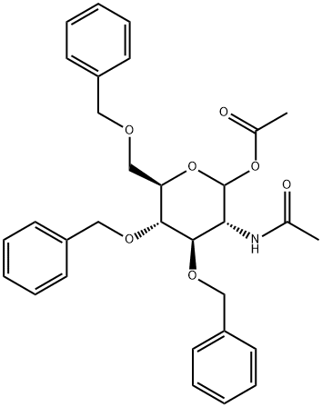 D-Glucopyranose, 2-(acetylamino)-2-deoxy-3,4,6-tris-O-(phenylmethyl)-, 1-acetate