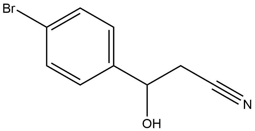 Benzenepropanenitrile, 4-bromo-β-hydroxy- Struktur