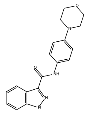 1H-Indazole-3-carboxamide, N-[4-(4-morpholinyl)phenyl]- Struktur