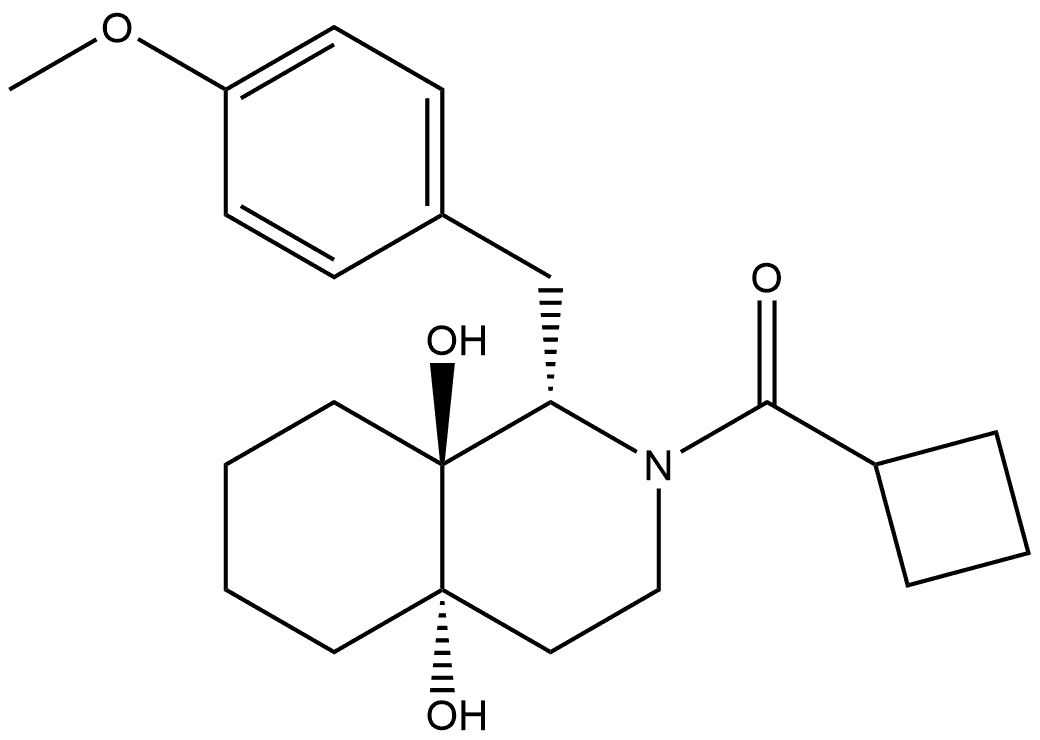 4a,8a-Isoquinolinediol, 2-(cyclobutylcarbonyl)octahydro-1-[(4-methoxyphenyl)methyl]-, (1α,4aα,8aβ)-(-)- (9CI) Struktur