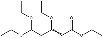 2-Pentenoic acid, 3,5,5-triethoxy-, ethyl ester Struktur