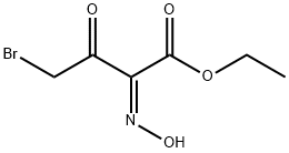 Butanoic acid, 4-bromo-2-(hydroxyimino)-3-oxo-, ethyl ester, (2Z)- Struktur