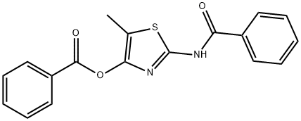 Benzamide, N-[4-(benzoyloxy)-5-methyl-2-thiazolyl]- Struktur