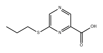 2-Pyrazinecarboxylic acid, 6-(propylthio)- Struktur