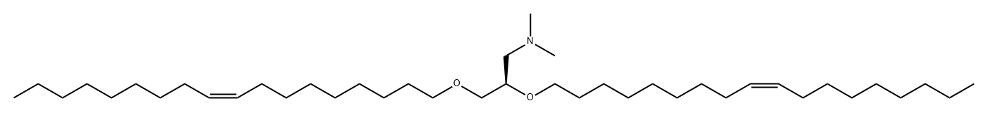 1-Propanamine, N,N-dimethyl-2,3-bis[(9Z)-9-octadecen-1-yloxy]-, (2R)- Struktur