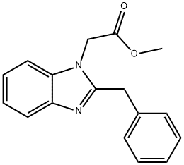 1H-Benzimidazole-1-acetic acid, 2-(phenylmethyl)-, methyl ester Struktur