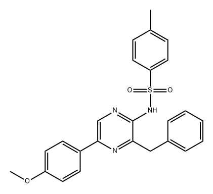 Benzenesulfonamide, N-[5-(4-methoxyphenyl)-3-(phenylmethyl)-2-pyrazinyl]-4-methyl-