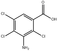 3-Amino-2,4,5-trichlorobenzoic acid Struktur