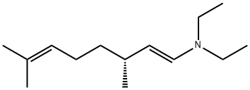 1,6-Octadien-1-amine, N,N-diethyl-3,7-dimethyl-, (1E,3R)- Struktur