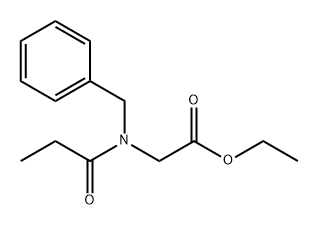 Glycine, N-(1-oxopropyl)-N-(phenylmethyl)-, ethyl ester Struktur