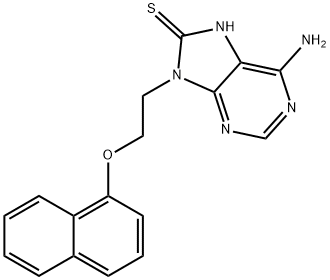 8H-Purine-8-thione, 6-amino-7,9-dihydro-9-[2-(1-naphthalenyloxy)ethyl]- Struktur