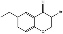 3-BROMO-6-ETHYL-3,4-DIHYDRO-2H-1-BENZOPYRAN-4-ONE Struktur