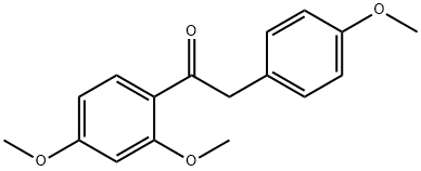 Ethanone, 1-(2,4-dimethoxyphenyl)-2-(4-methoxyphenyl)- Struktur