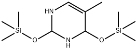 Pyrimidine, 1,2,3,4-tetrahydro-5-methyl-2,4-bis[(trimethylsilyl)oxy]- Struktur