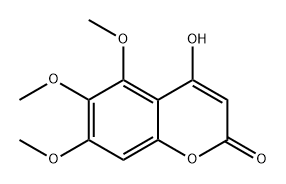 2H-1-Benzopyran-2-one, 4-hydroxy-5,6,7-trimethoxy- Struktur