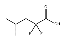 Pentanoic acid, 2,2-difluoro-4-methyl- Struktur