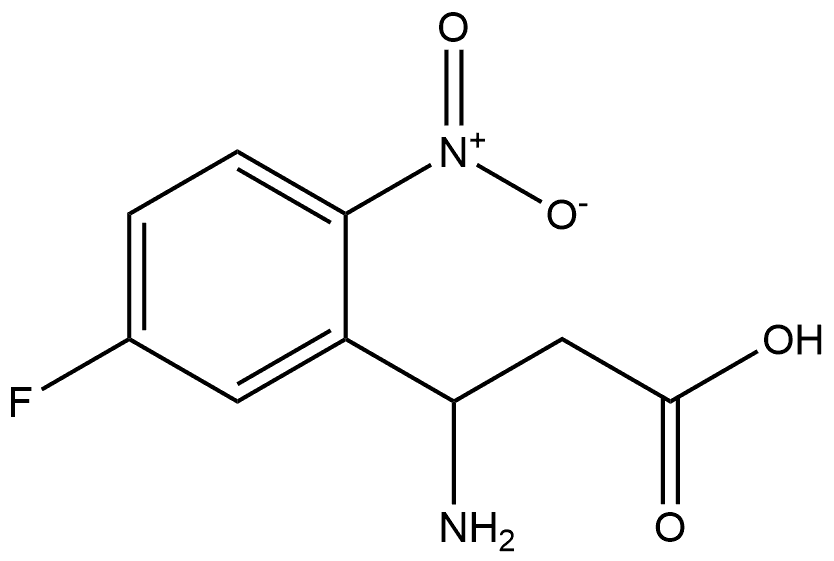 Benzenepropanoic acid, β-amino-5-fluoro-2-nitro- Struktur