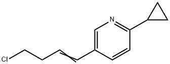 Pyridine, 5-(4-chloro-1-buten-1-yl)-2-cyclopropyl- Struktur