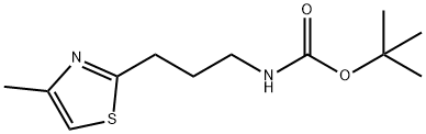 Carbamic acid, [3-(4-methyl-2-thiazolyl)propyl]-, 1,1-dimethylethyl ester (9CI) Struktur