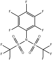 Methanesulfonamide, 1,1,1-trifluoro-N-(2,3,4,5,6-pentafluorophenyl)-N-[(trifluoromethyl)sulfonyl]- Struktur