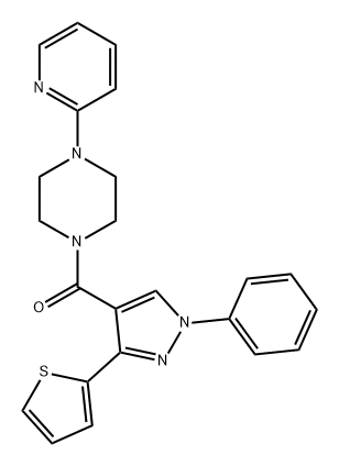 Methanone, [1-phenyl-3-(2-thienyl)-1H-pyrazol-4-yl][4-(2-pyridinyl)-1-piperazinyl]- Struktur