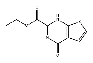 Thieno[2,3-d]pyrimidine-2-carboxylic acid, 1,4-dihydro-4-oxo-, ethyl ester Struktur