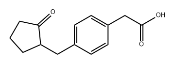 Benzeneacetic acid, 4-[(2-oxocyclopentyl)methyl]- Struktur