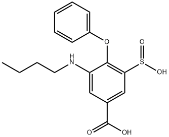 Benzoic acid, 3-(butylamino)-4-phenoxy-5-sulfino- Struktur