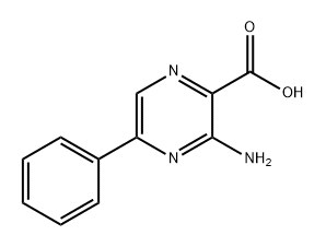 2-Pyrazinecarboxylic acid, 3-amino-5-phenyl-