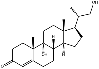 Pregn-4-en-3-one, 9,21-dihydroxy-20-methyl-, (20S)- Struktur