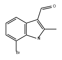 1H-Indole-3-carboxaldehyde, 7-bromo-2-methyl- Struktur