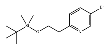 Pyridine, 5-bromo-2-[2-[[(1,1-dimethylethyl)dimethylsilyl]oxy]ethyl]- Struktur