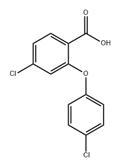 Benzoic acid, 4-chloro-2-(4-chlorophenoxy)- Struktur