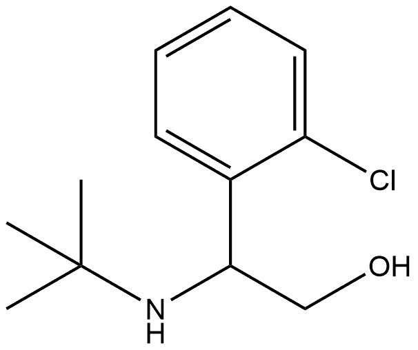 (2-Chlorophenyl)-1-tert-butylamino-2-ethanol Struktur